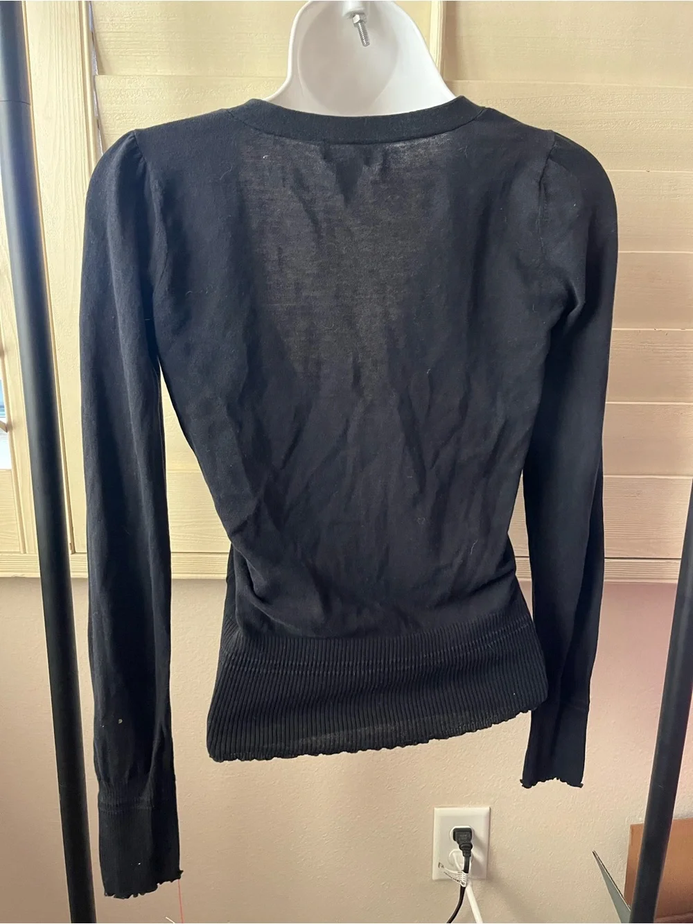 Vintage Club Monaco Black Cardigan Sweater